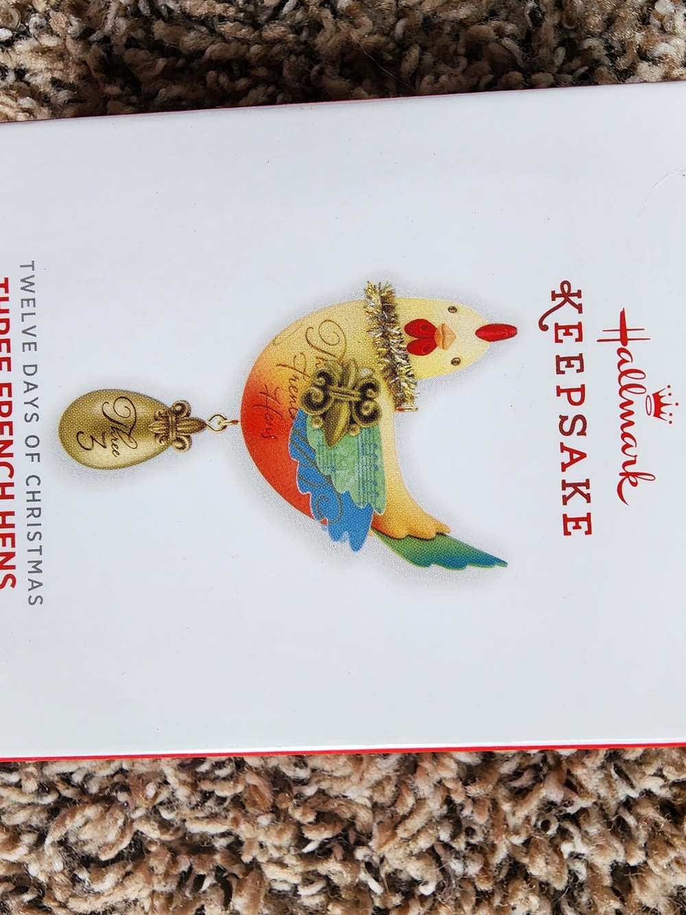 Hallmark Keepsake Multicolor Three French Hens Ornament